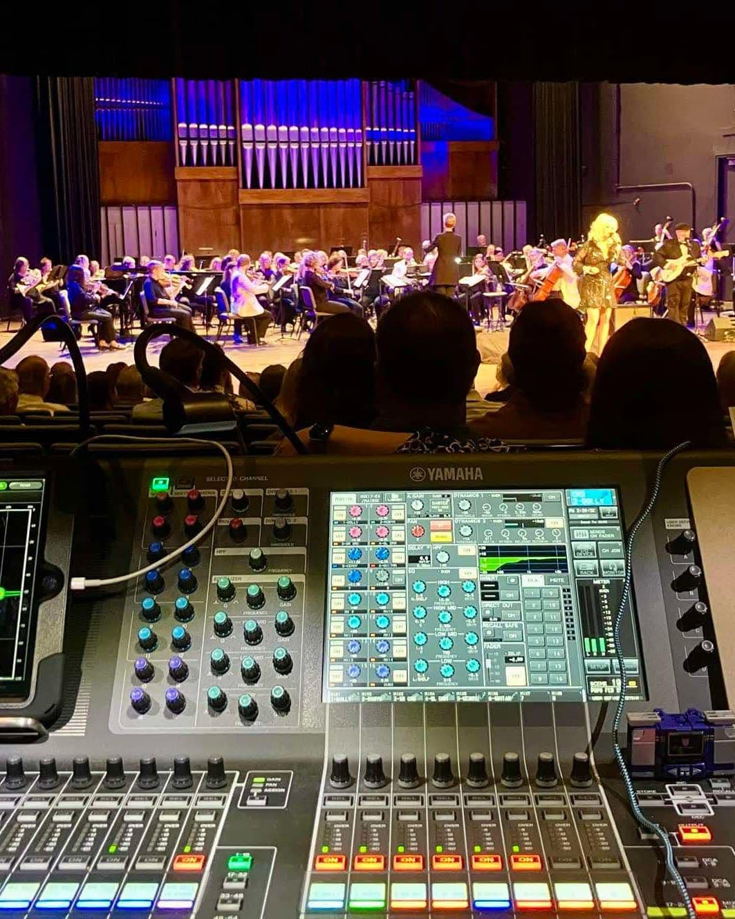 Student scholarship recipients performing with The Pops Orchestra